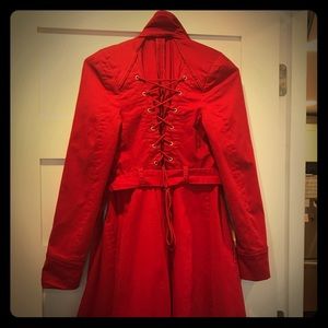 Anthro Elevenses Corset Back Coat